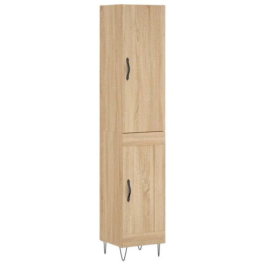 vidaXL Highboard Sonoma Oak 34,5x34x180 cm Engineered Wood
