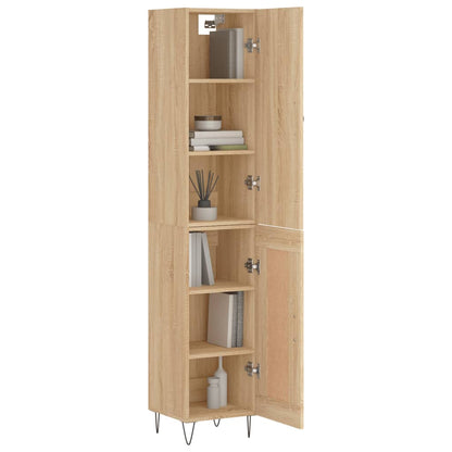 vidaXL Highboard Sonoma Oak 34,5x34x180 cm Engineered Wood