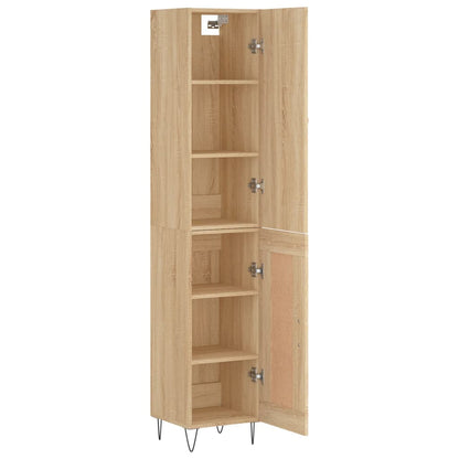 vidaXL Highboard Sonoma Oak 34,5x34x180 cm Engineered Wood