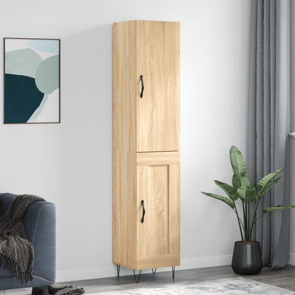 vidaXL Highboard Sonoma Oak 34,5x34x180 cm Engineered Wood