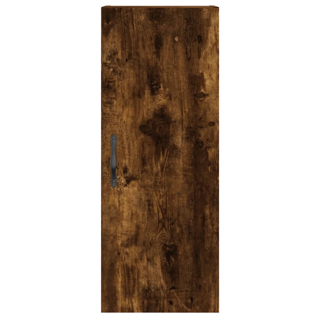 vidaXL Highboard Smoked Oak 34,5x34x180 cm Engineered Wood