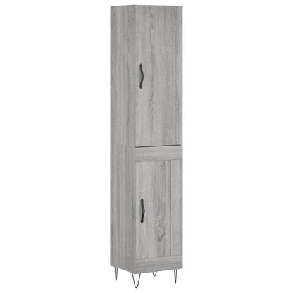 vidaXL Highboard Grey Sonoma 34.5x34x180 cm Engineered Wood