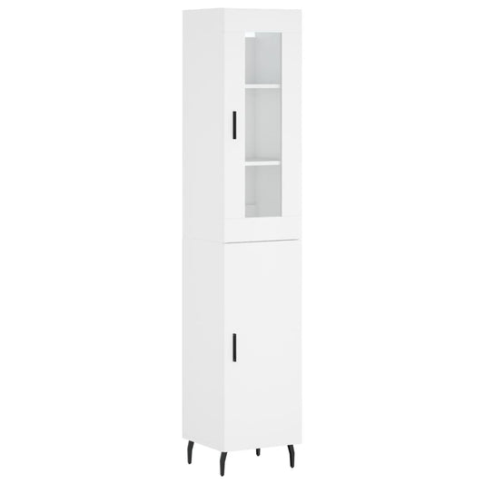 vidaXL Highboard White 34.5x34x180 cm Engineered Wood