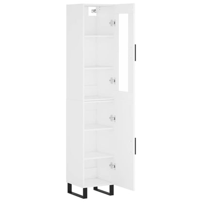 vidaXL Highboard White 34.5x34x180 cm Engineered Wood