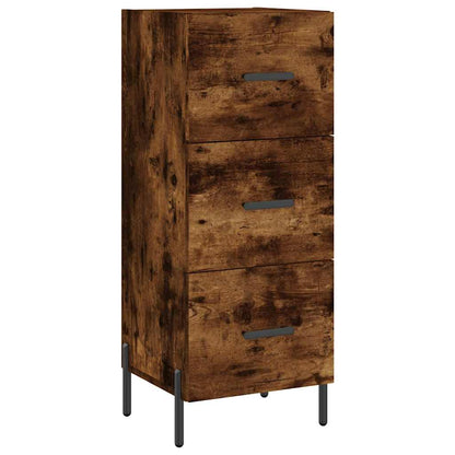 vidaXL Highboard Smoked Oak 34,5x34x180 cm Engineered Wood