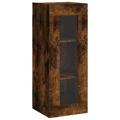 vidaXL Highboard Smoked Oak 34,5x34x180 cm Engineered Wood