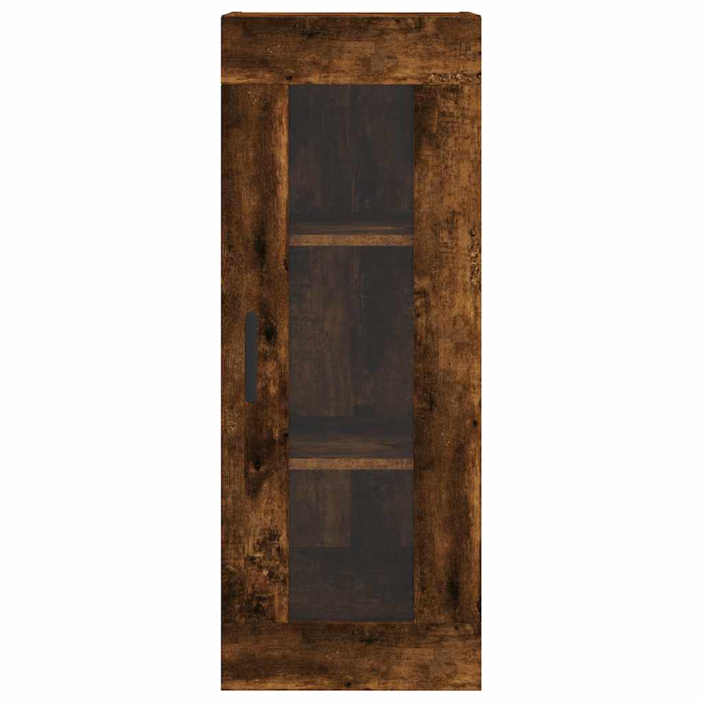 vidaXL Highboard Smoked Oak 34,5x34x180 cm Engineered Wood