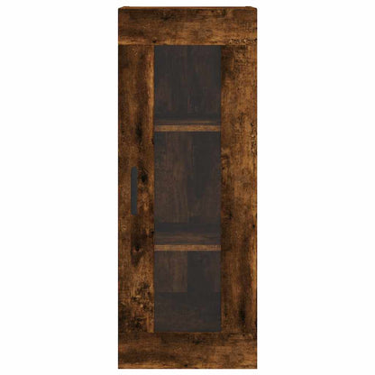 vidaXL Highboard Smoked Oak 34,5x34x180 cm Engineered Wood