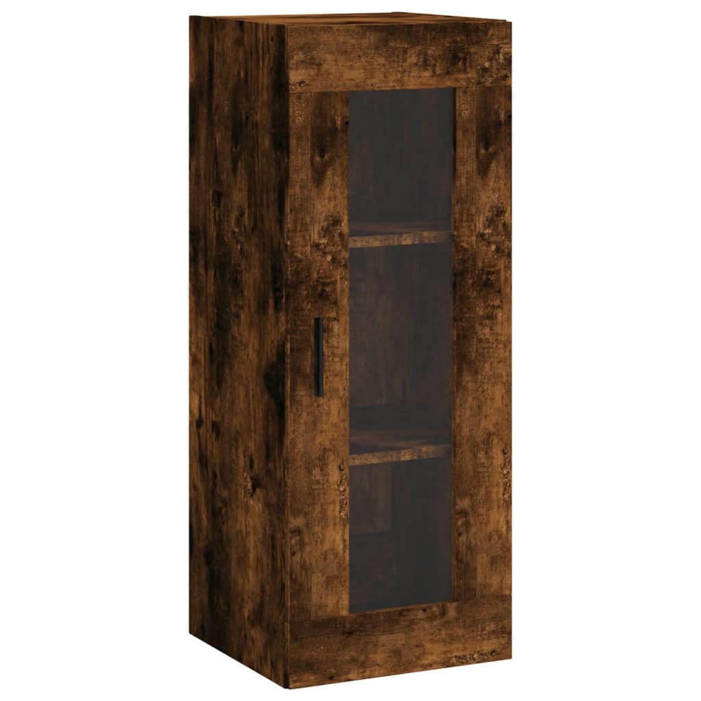 vidaXL Highboard Smoked Oak 34,5x34x180 cm Engineered Wood