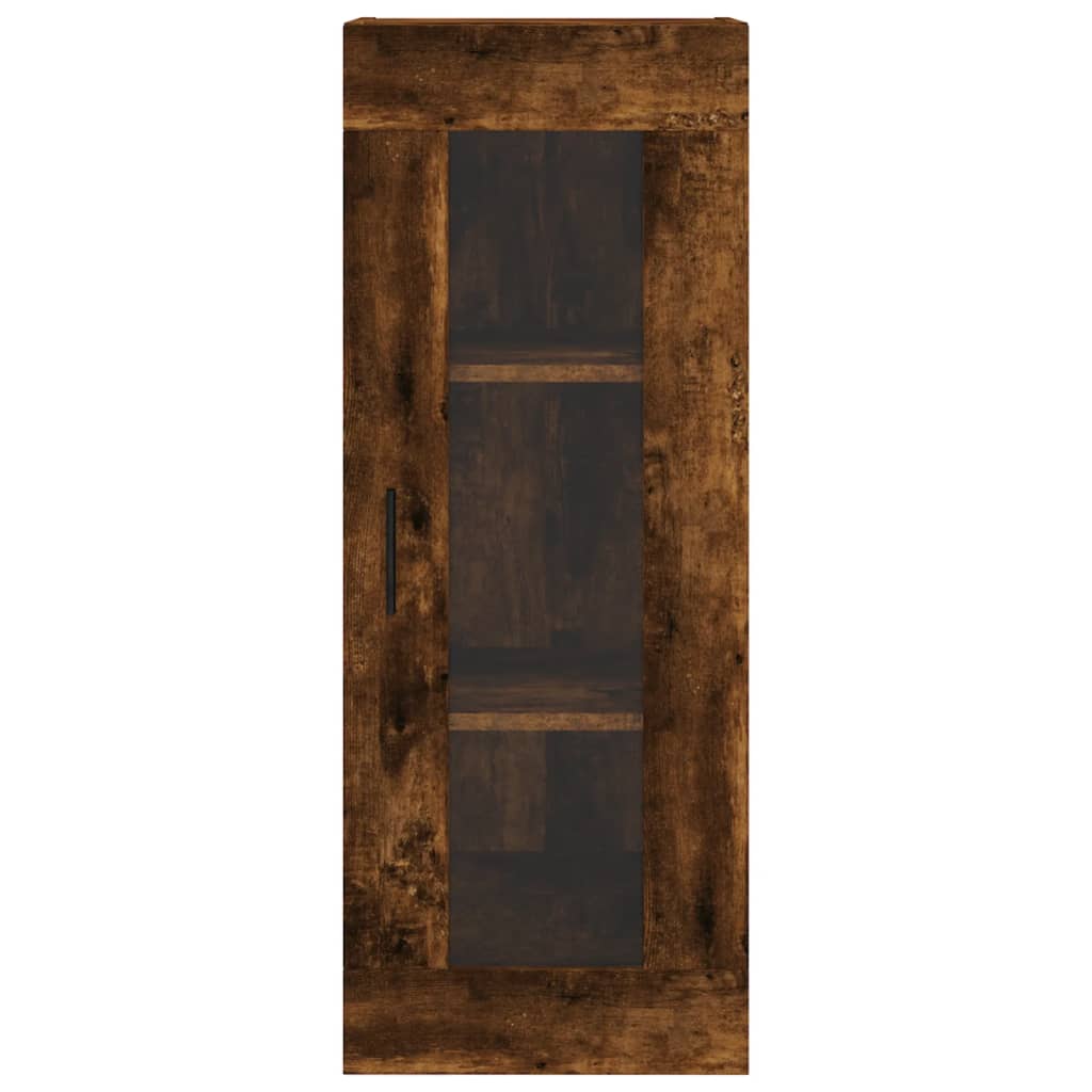 vidaXL Highboard Smoked Oak 34,5x34x180 cm Engineered Wood
