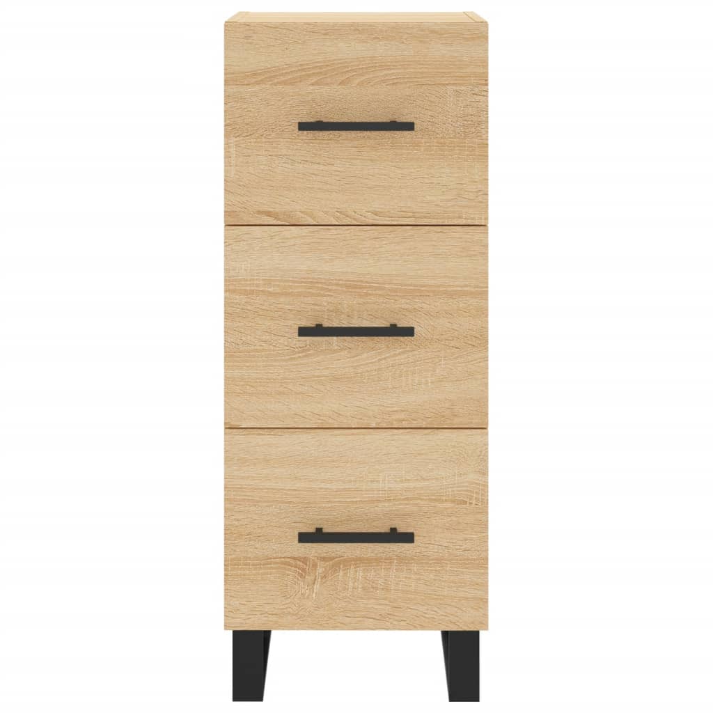 vidaXL Highboard Sonoma Oak 34.5x34x180 cm Engineered Wood