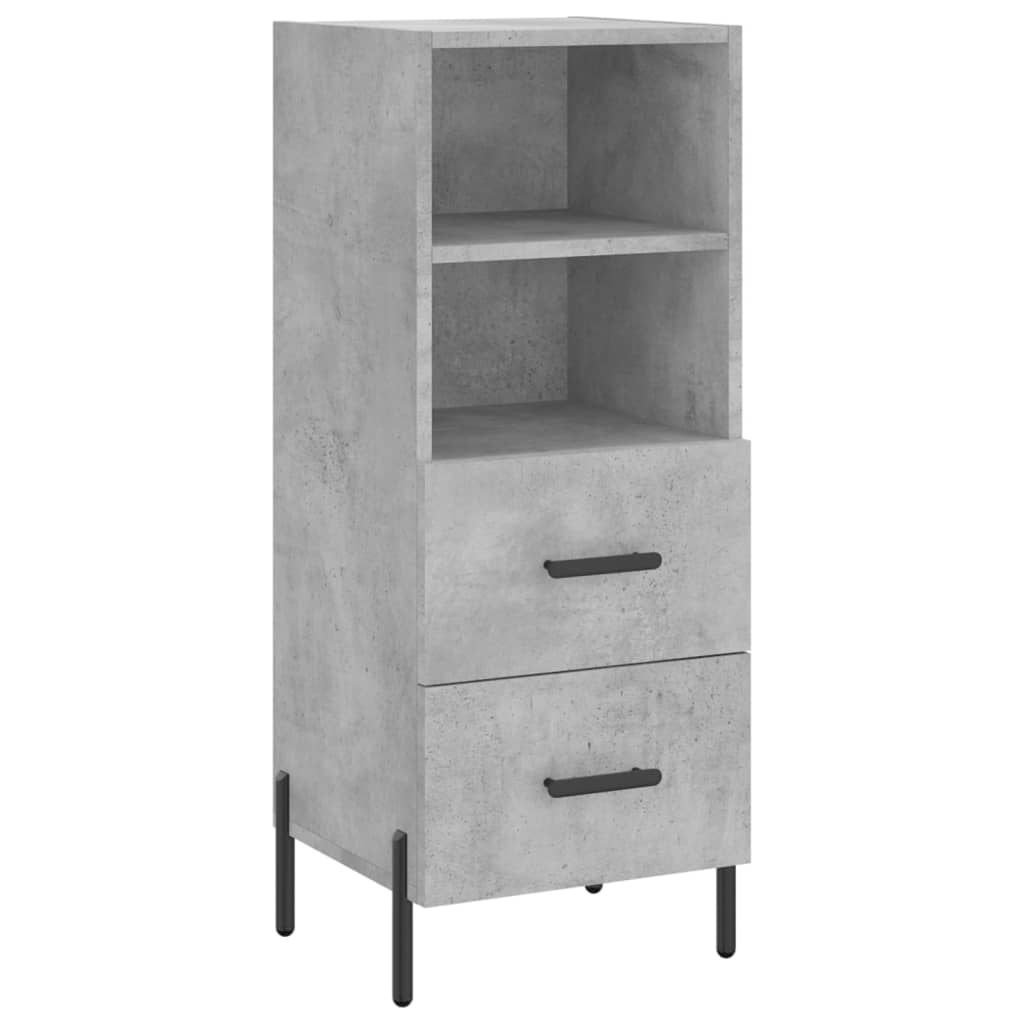 vidaXL Highboard Concrete Grey 34,5x34x180 cm Engineered Wood