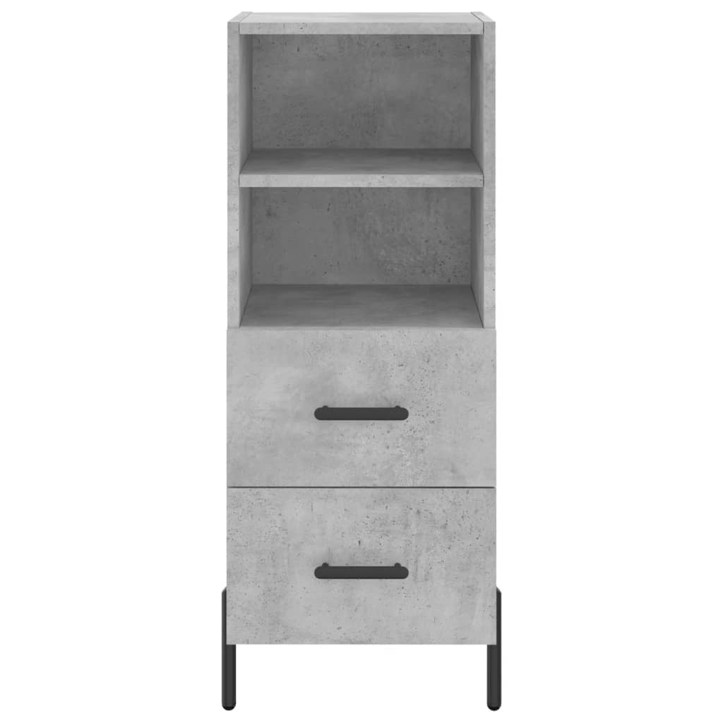 vidaXL Highboard Concrete Grey 34,5x34x180 cm Engineered Wood