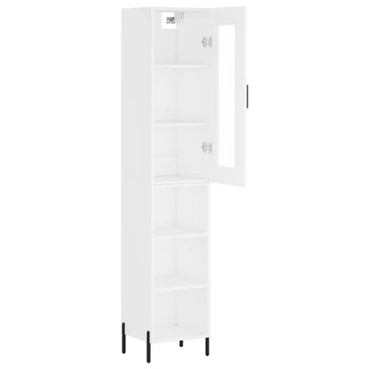 vidaXL Highboard White 34.5x34x180 cm Engineered Wood