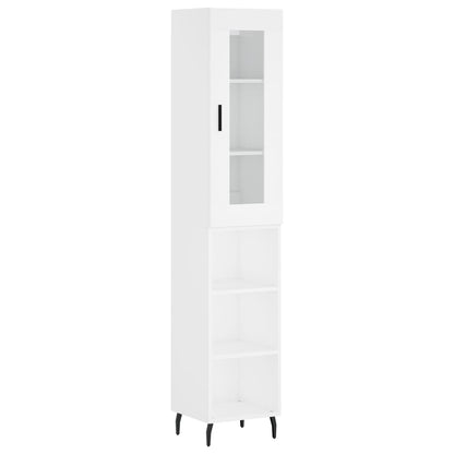 vidaXL Highboard White 34.5x34x180 cm Engineered Wood