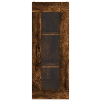 vidaXL Highboard Smoked Oak 34,5x34x180 cm Engineered Wood