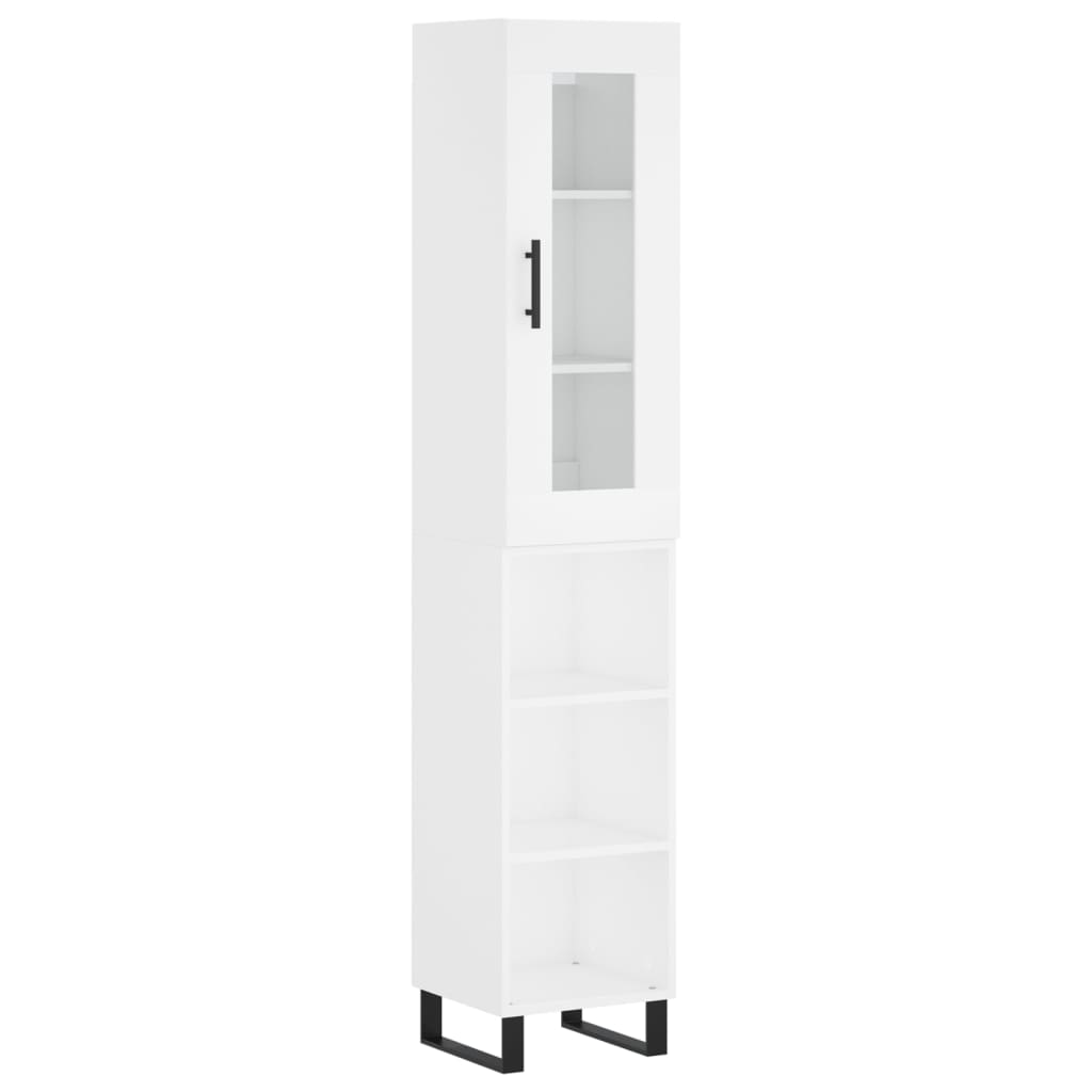 vidaXL Highboard White 34.5x34x180 cm Engineered Wood