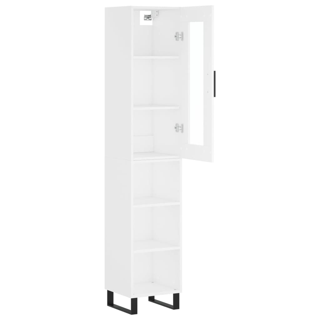 vidaXL Highboard White 34.5x34x180 cm Engineered Wood