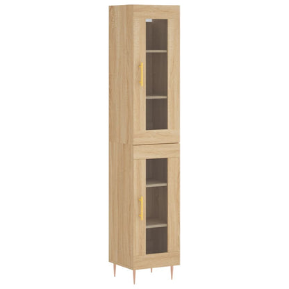 vidaXL Highboard Sonoma Oak 34,5x34x180 cm Engineered Wood