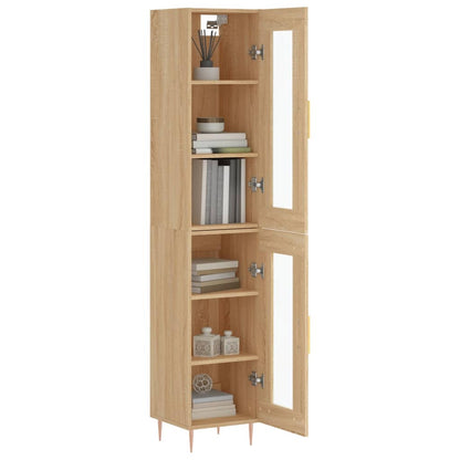 vidaXL Highboard Sonoma Oak 34.5x34x180 cm Engineered Wood