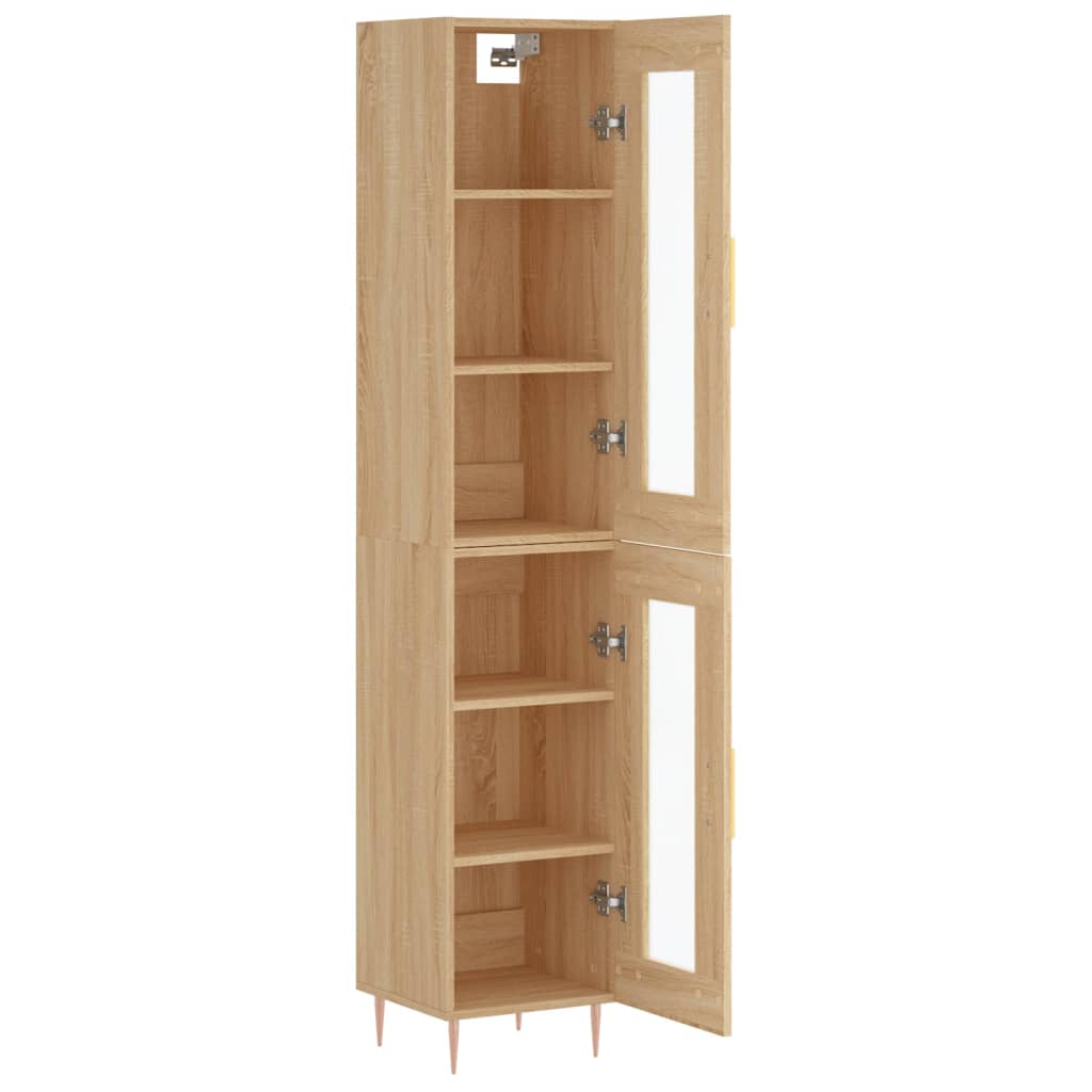 vidaXL Highboard Sonoma Oak 34.5x34x180 cm Engineered Wood