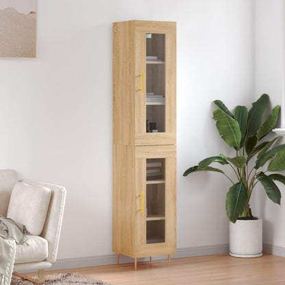 vidaXL Highboard Sonoma Oak 34,5x34x180 cm Engineered Wood