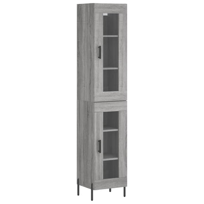 vidaXL Highboard Grey Sonoma 34,5x34x180 cm Engineered Wood
