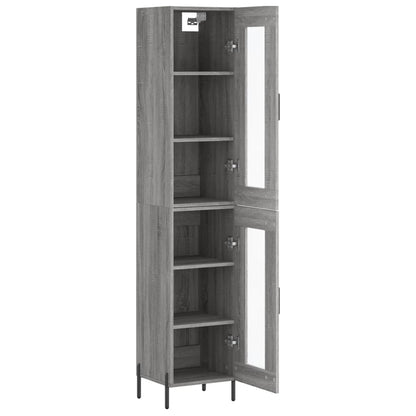 vidaXL Highboard Grey Sonoma 34,5x34x180 cm Engineered Wood