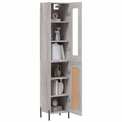 vidaXL Highboard Grey Sonoma 34,5x34x180 cm Engineered Wood