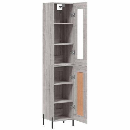 vidaXL Highboard Grey Sonoma 34,5x34x180 cm Engineered Wood