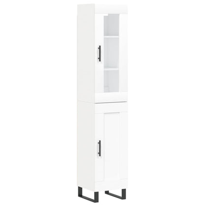 vidaXL Highboard White 34.5x34x180 cm Engineered Wood