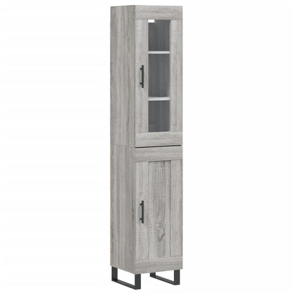 vidaXL Highboard Grey Sonoma 34.5x34x180 cm Engineered Wood