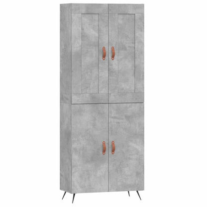 vidaXL Highboard Concrete Grey 69,5x34x180 cm Engineered Wood