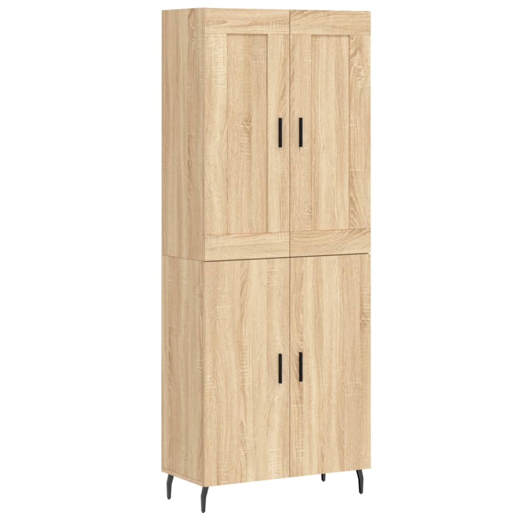 vidaXL Highboard Sonoma Oak 69,5x34x180 cm Engineered Wood