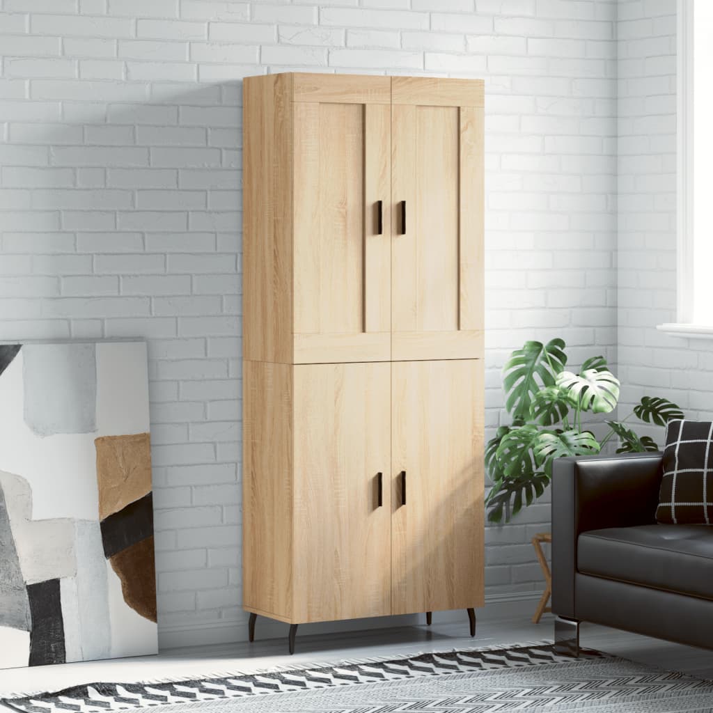 vidaXL Highboard Sonoma Oak 69,5x34x180 cm Engineered Wood