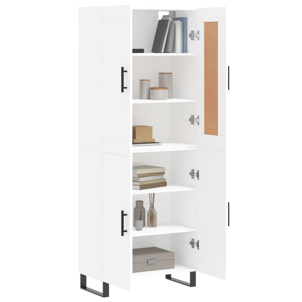 vidaXL Highboard White 69.5x34x180 cm Engineered Wood