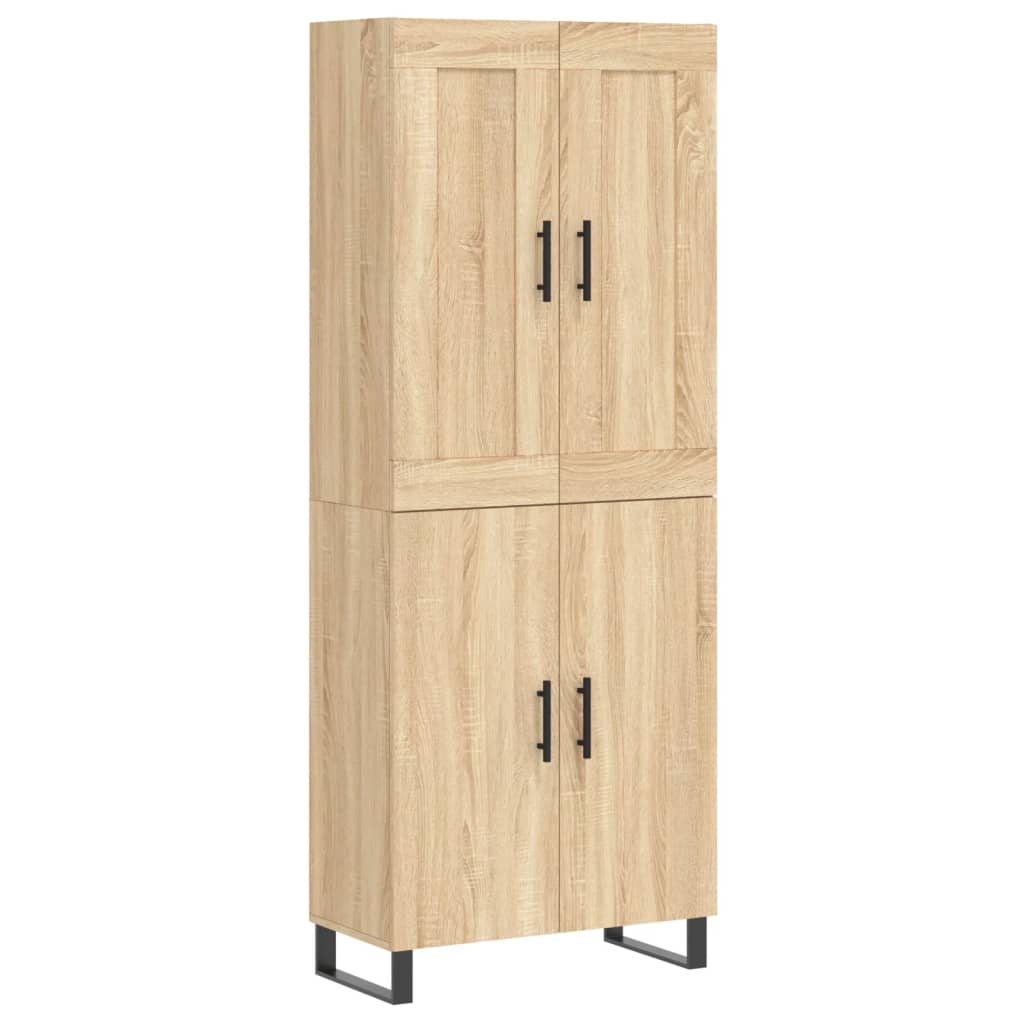 vidaXL Highboard Sonoma Oak 69.5x34x180 cm Engineered Wood