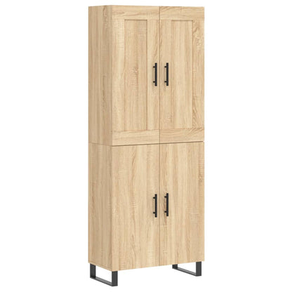 vidaXL Highboard Sonoma Oak 69.5x34x180 cm Engineered Wood