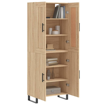 vidaXL Highboard Sonoma Oak 69.5x34x180 cm Engineered Wood