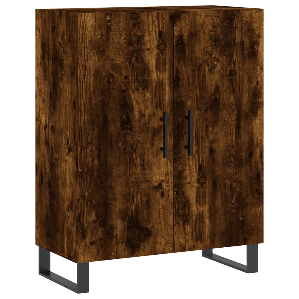 vidaXL Highboard Smoked Oak 69.5x34x180 cm Engineered Wood