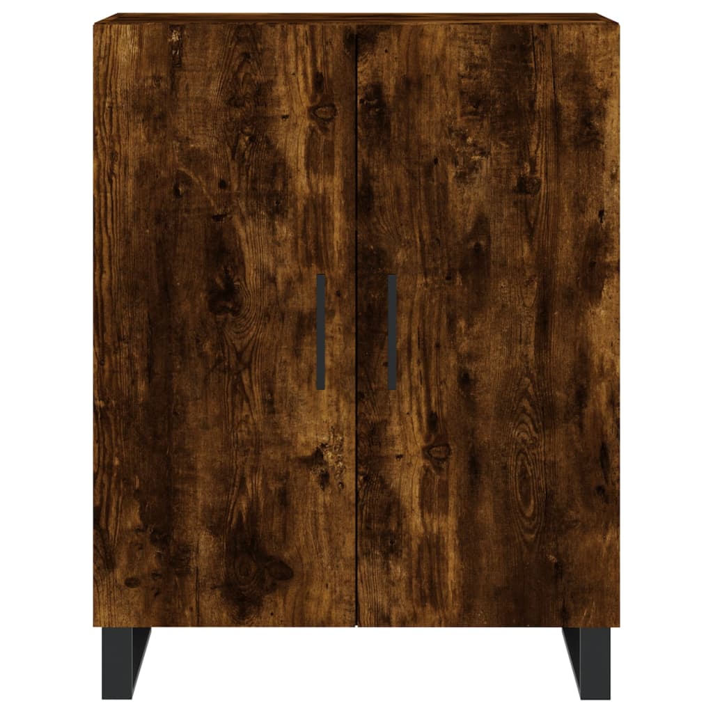 vidaXL Highboard Smoked Oak 69.5x34x180 cm Engineered Wood