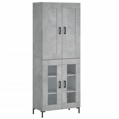 vidaXL Highboard Concrete Grey 69,5x34x180 cm Engineered Wood