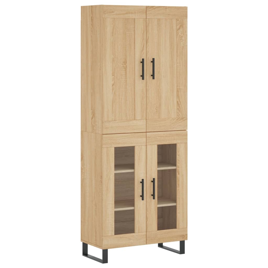 vidaXL Highboard Sonoma Oak 69,5x34x180 cm Engineered Wood