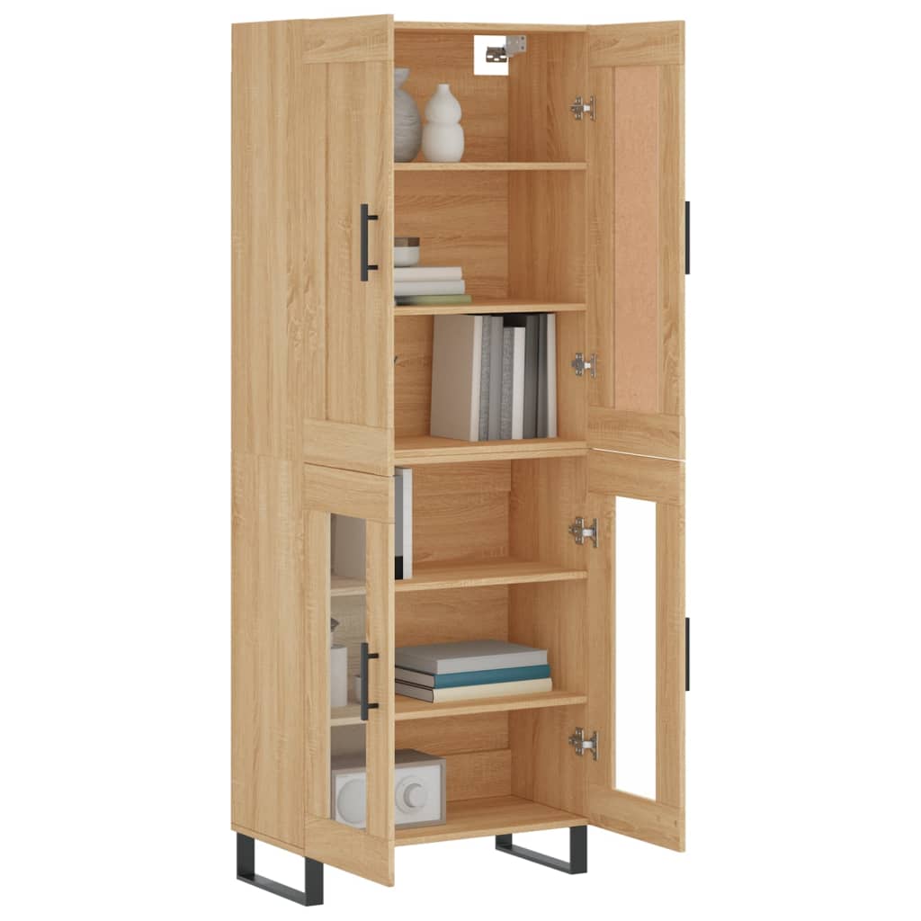vidaXL Highboard Sonoma Oak 69,5x34x180 cm Engineered Wood