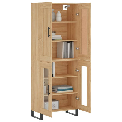 vidaXL Highboard Sonoma Oak 69,5x34x180 cm Engineered Wood