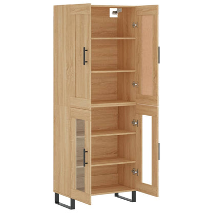vidaXL Highboard Sonoma Oak 69,5x34x180 cm Engineered Wood
