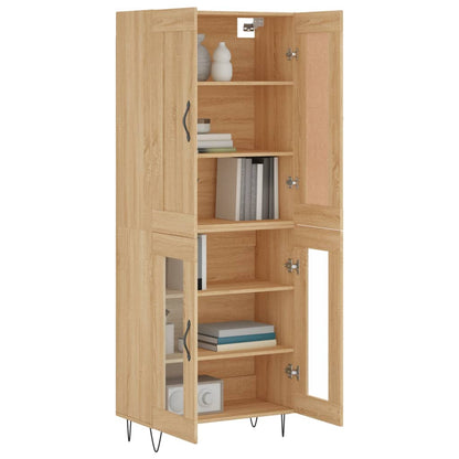 vidaXL Highboard Sonoma Oak 69,5x34x180 cm Engineered Wood