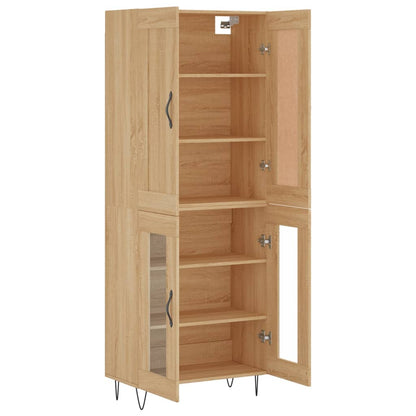 vidaXL Highboard Sonoma Oak 69,5x34x180 cm Engineered Wood
