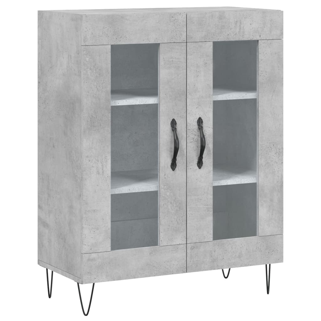 vidaXL Highboard Concrete Grey 69,5x34x180 cm Engineered Wood