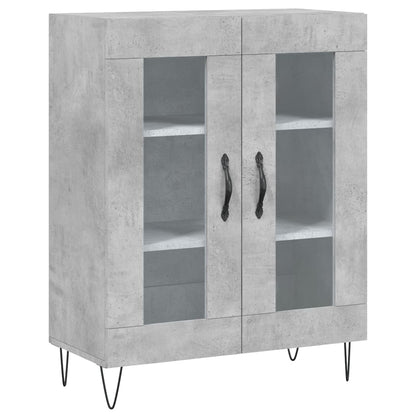 vidaXL Highboard Concrete Grey 69,5x34x180 cm Engineered Wood